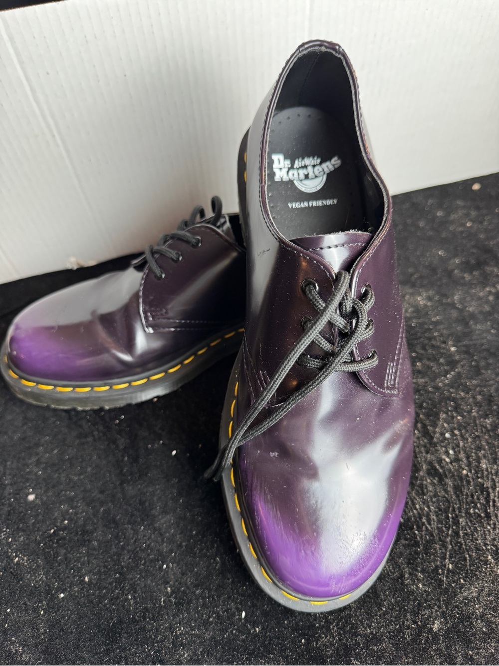 Dr. Martens Purple 3-Eye Vegan Oxford Shoes